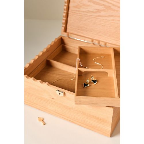 Curio Blvd 2-in1 Oak Jewelry Keepsake Case