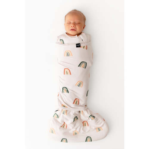 Sleep Bag Swaddler in Retro Rainbow 1.0