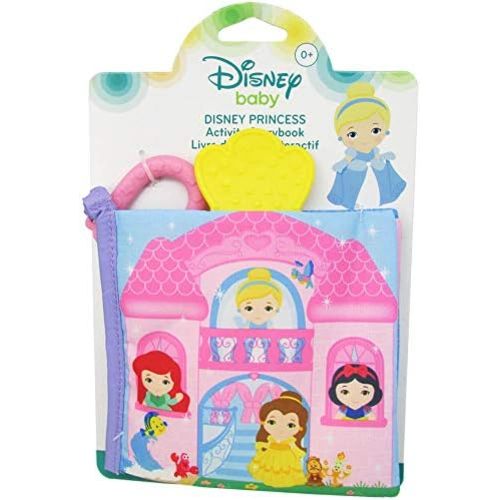 KIDS PREFERRED Disney Baby - Disney Princess Soft Book with Teether Toy & Crinke Pages - Picture Book for Newborns