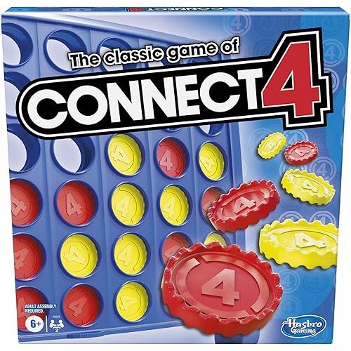 Hasbro Gaming Connect 4 Classic Grid, 4 in a Row Game, Strategy Board Games for Kids, 2 Players for Family and Kids, Easter Gifts for Boys and Girls, Ages 6+