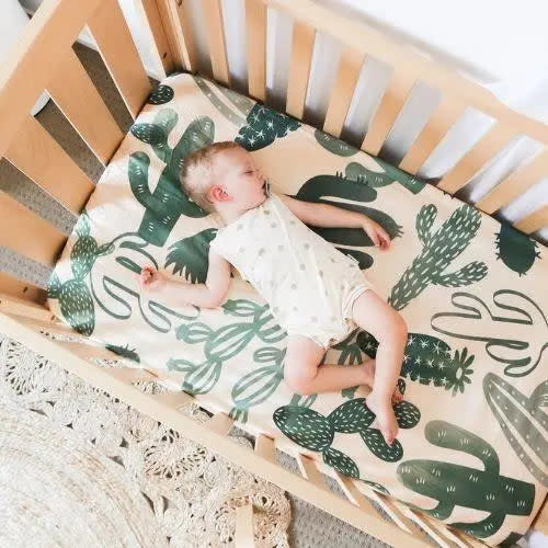 Cactus Cot Fitted Sheet