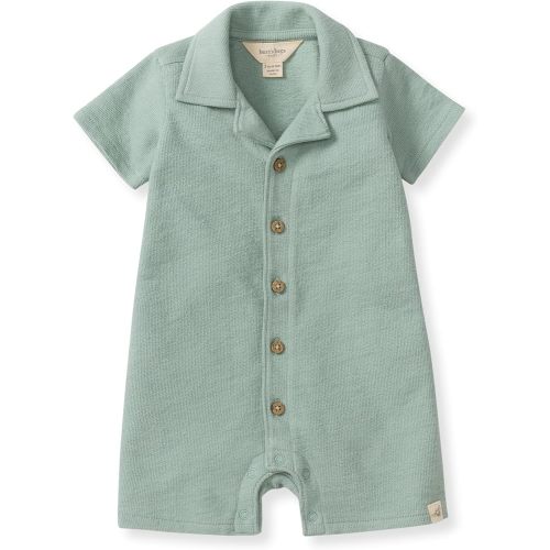 Burt's Bees Baby baby-boys Polo Rompers, 100% Organic Cotton One-piece Coverall and Layette Set