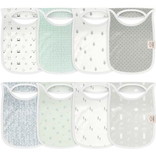 KeaBabies 8-Pack Hallo Baby Drool Bibs , Baby Bibs for Boys, Girls, Pull-on Bibs for Baby Boy, Baby Girl, Baby Bib Unisex