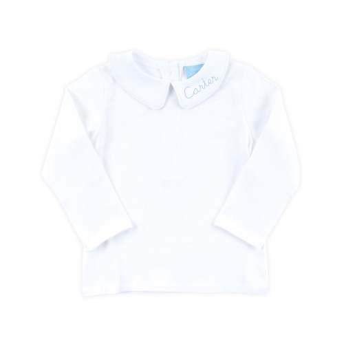 9M, CLASSIC WHIMSY Boys White Knit Long Sleeve Undershirt