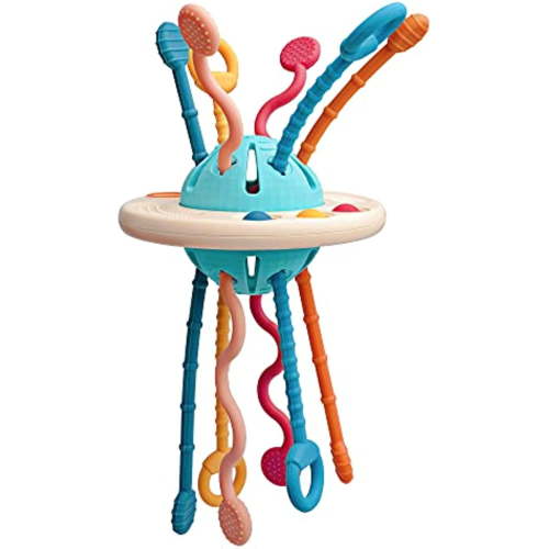 "Ruohey Baby Sensory Toys Montessori Pull String Learning Ropes with Simple Bubble &Sliding Balls for Motor Skills,Tactile Stimulation,Infants Toddlers Boys Girls 18+ Months"