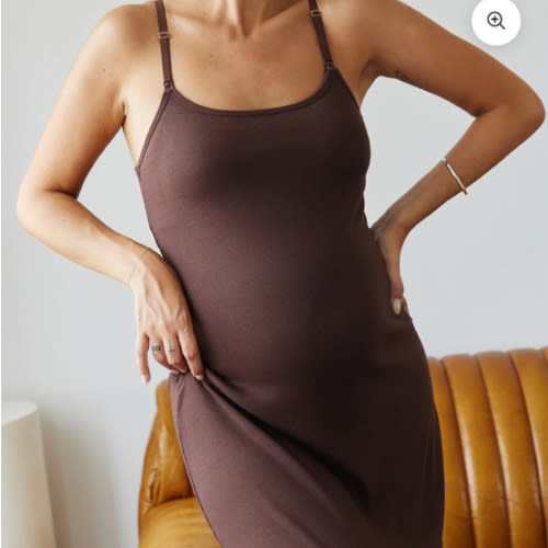 The Nursing Dress - Cocoa Brown