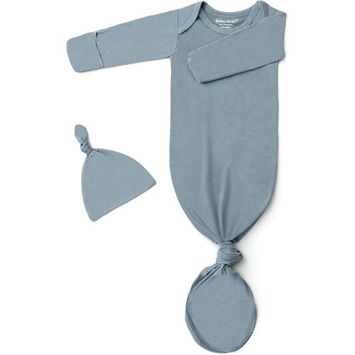 Baby Noah Newborn Knotted Gown for Boy Girls, Newborn Coming Home From Hospital Outfit, Baby Tie Gown Nightgown