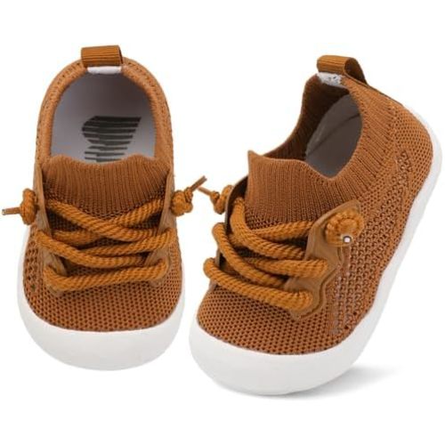 BARERUN Baby Shoes Baby First Walking Shoes Infant Sneakers Wide Toe Box Slip on Shoes Soft Sole Baby Boys Girls Crib Shoes Toddler Breathable Lightweight House Sock Shoes