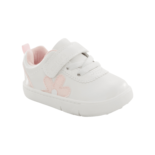 Every Step® First Walker  Flower Casual Sneakers - White | Carter's