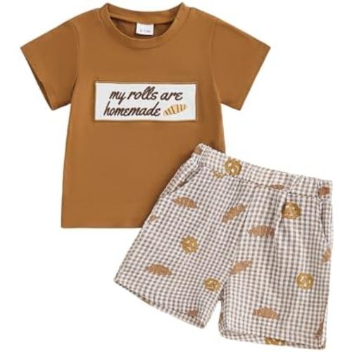 Toddler Baby Boy Summer Outfit Funny Letter T-Shirts Top Shorts Set Infant Boy Summer Clothes 6 12 18 Months 2T 3T