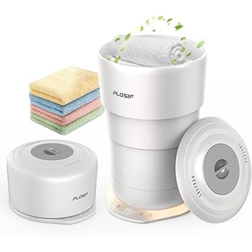 Foldable Towel Warmer for Bathroom, 21L Large Capacity Hot Towel Warmer - Fits 2 Oversized Towels, Blankets, Bathrobes, Spa-Like Towel Heater with 4 Timers, Auto Shut Off and Ambient Lighting