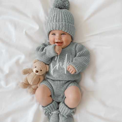 Custom Baby Girl Coming Home Outfit, Newborn Name Onesie, Cotton Knit Baby Bodysuit, Personalized Baby Jumper, New Baby Gift