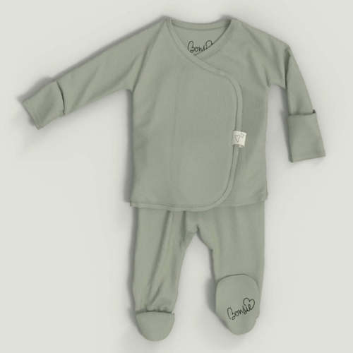 Footie - Avocado – Bonsie Skin to Skin Babywear