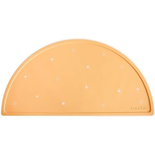 mushie Silicone Placemat for Kids | BPA-Free Non-Slip Design (Sun Orange)