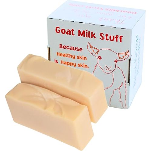 Goat Milk Soap - All-Natural, Unscented, Fresh Goat Milk Soap Bar, Gentle on Sensitive Skin - Handmade (Box of 2)