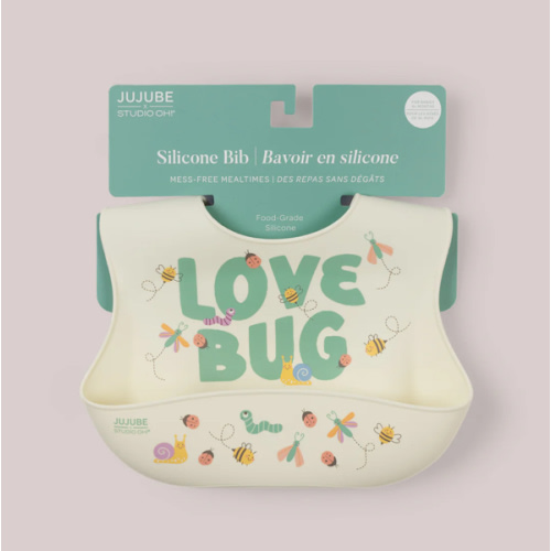 JuJuBe x Studio Oh! Food-Grade Silicone Bib - Love Bug