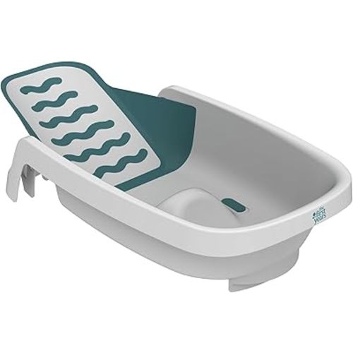 The First Years Sure Comfort 4-in-1 Reclining Baby Bathtub - Adjustable All-in-1 Bathtub for Newborn to Toddler - Baby Bath Seat Adjusts as Baby Grows - Ages 0 to 24 Months