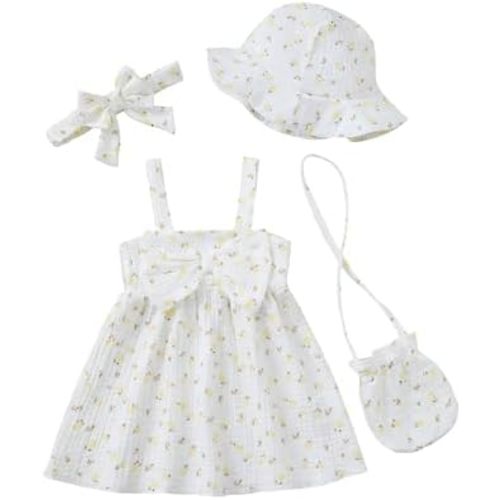 SODLON Toddler Girl Clothes Summer Baby Girls Beach Dresses Outfits 3M-4T