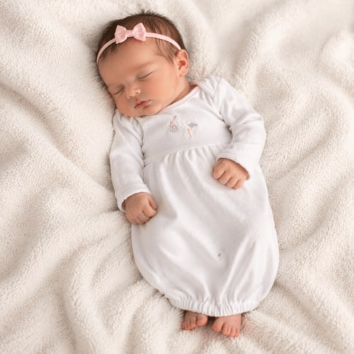 Newborn Baby Girl Gown Gift Set - Vintage Stork - Pink