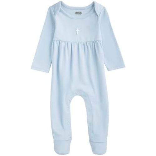 Mud Pie Baby Sleeper with Crochet Cross