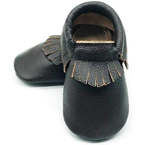 OWLOWLA Baby Moccasins Soft Sole Leather Baby Shoes Infant Toddler Pre-Walker Shoes Baby Boy Girl