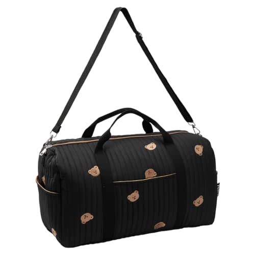GoBabyMart Women’s Travel Duffel Bag – Large Weekender & Overnight Travel Bag with Wet Pocket, Carry-On Friendly, Ideal as Hospital or Maternity Bag for Labor and Delivery