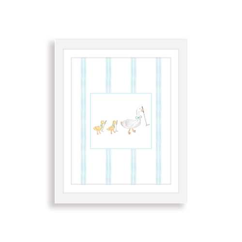 Golfing Goose Watercolor Art Print: Whimsical Nursery Decor
