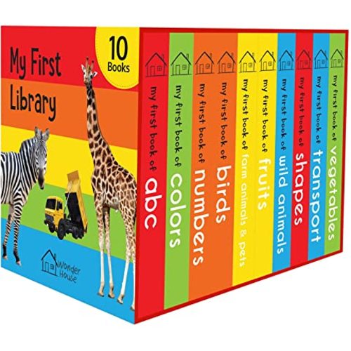 Amazon.com: My First Complete Learning Library: Boxset of 20 Board Books for Kids: 9789388369886: Wonder House Books: Books