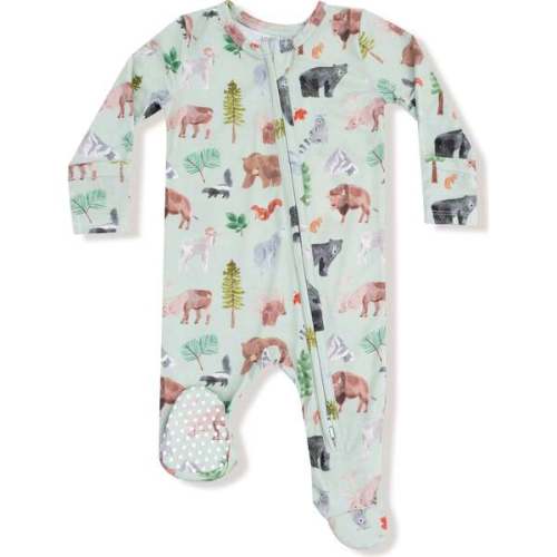 2 Way Zipper Footie American Woodland Animals - Angel Dear | Maisonette