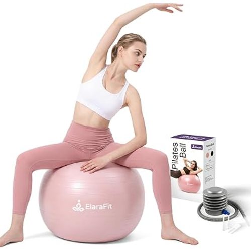 Anti Burst 65cm Exercise Ball for Yoga Non Slip Large Pilates Ball with Pump 250kg Capacity for Pregnancy, Fitness