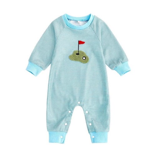 Unisex Baby Long Sleeve Striped Golf Jumpsuit – The Trendy Toddlers