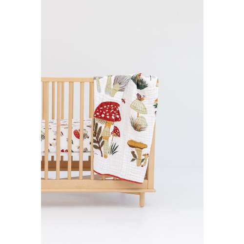 Whimsical Mushroom Cotton Muslin Quilt