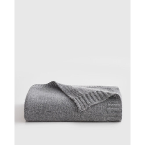 Luxe Knit Cashmere Baby Blanket in Minimal Pink