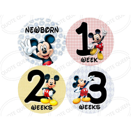 FREE GIFT, Mickey Mouse, Mouse, Disney, Disney Babies, Monthly Stickers, Baby Shower Gift, Baby Nursery, Milestone Stickers