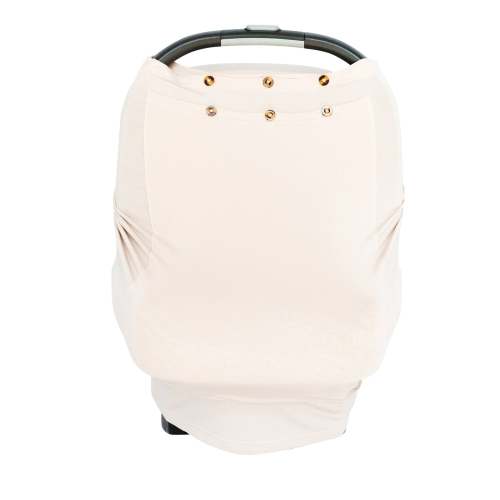 Snuggle Shield® LUXE Bamboo Multi-Use Antimicrobial Air Filtering Infant Cover Tan Sand