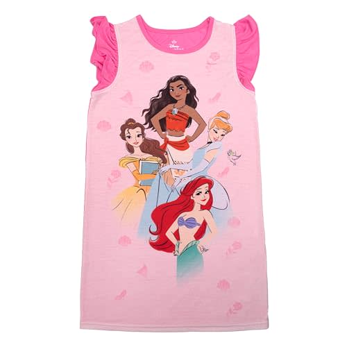 Disney Girls' Dress Nightgown, Short-Sleeve Fantasy Gown, Soft & Cute Pajamas for Kids