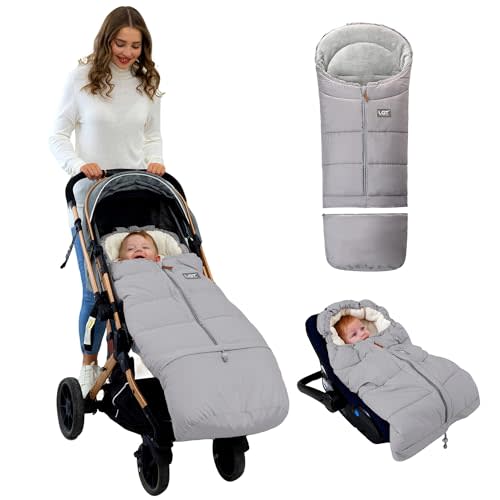 LAT Baby Warm Bunting Bag Universal,Extended and Removable,Stroller Sleeping Bag Cold Weather,Waterproof Toddler Footmuff