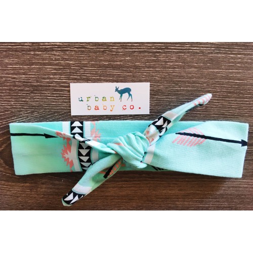 Adjustable Aztec, Baby Headband, Baby Headwrap, Cotton Headband, Knott ? Urban Baby Co.