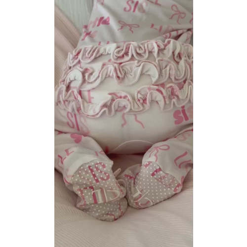 Ruffle Zipper Footie | Little Sis