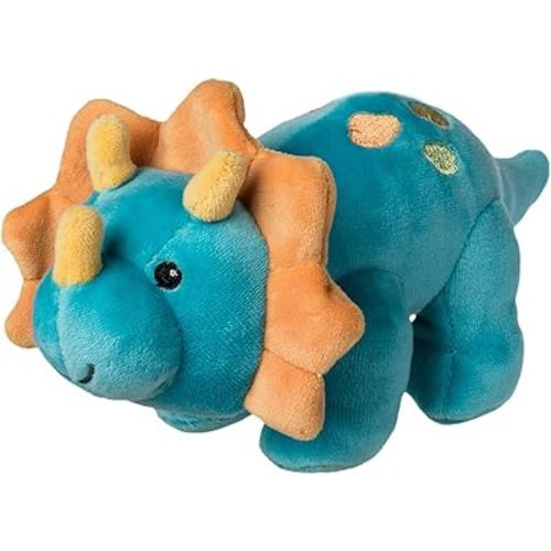 Mary Meyer Stuffed Animal Smootheez Pillow-Soft Toy, 7-Inches, Scales Blue Triceratops Dinosaur