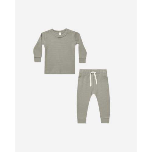 Waffle Top + Pant Set || Basil