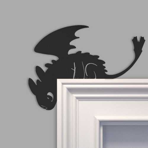 Toothless Dragon Metal Door Topper