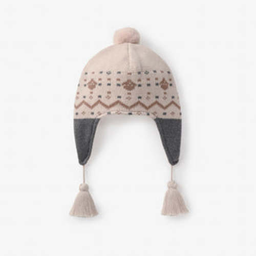 Acorn Fairisle Aviator Knit Baby Hat – Elegant Baby