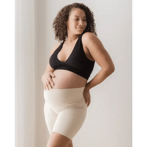 Sublime® Bamboo Maternity & Postpartum Bike Short| Oatmeal Heather - Kindred Bravely