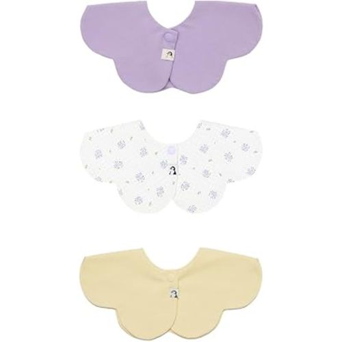 Konny Baby Bib 3/5/7-Pack Set, 360 ° Rotate, Soft and Absorbent Drooling for Toddler Boys Girls Baby Essentials