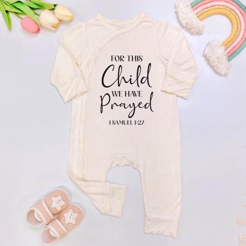 For This Child We Have Prayed Newborn Bodysuit, Bamboo Baby Clothes