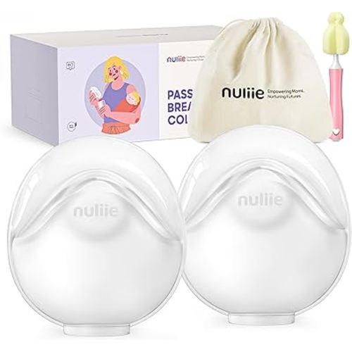 Nuliie 2 PCS Silicone Breast Milk Collectors for Breastfeeding Leak-Proof, 3oz/90ml Portable Milk Catcher, BPA-Free Soft Breast Shell, Wearable Manual Breast Pump for Newborns Essentials
