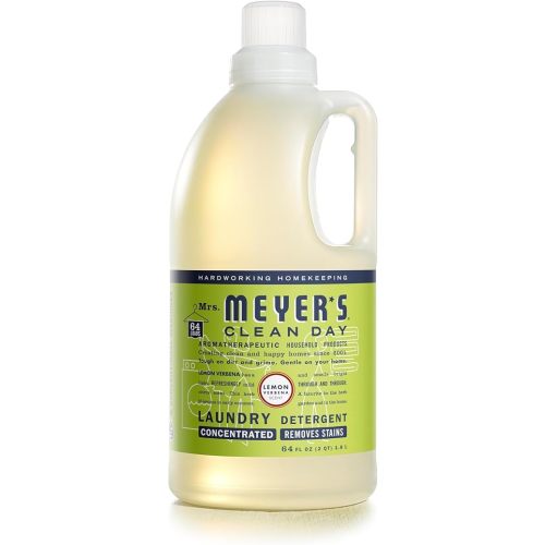 MRS. MEYER'S CLEAN DAY Liquid Laundry Detergent, Infused with Essential Oils, Lemon Verbena, 64 oz (64 Loads)