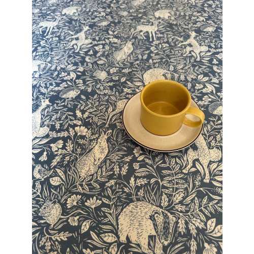 Wipeable Country Life Blue Design Tablecloth