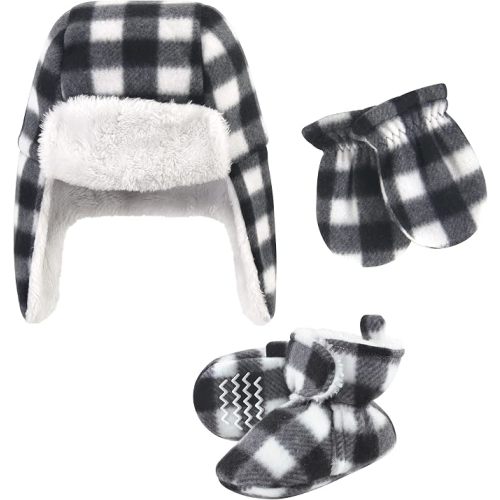 Hudson Baby Baby Hudson Baby Unisex Baby Trapper Hat, Mitten and Bootie Set